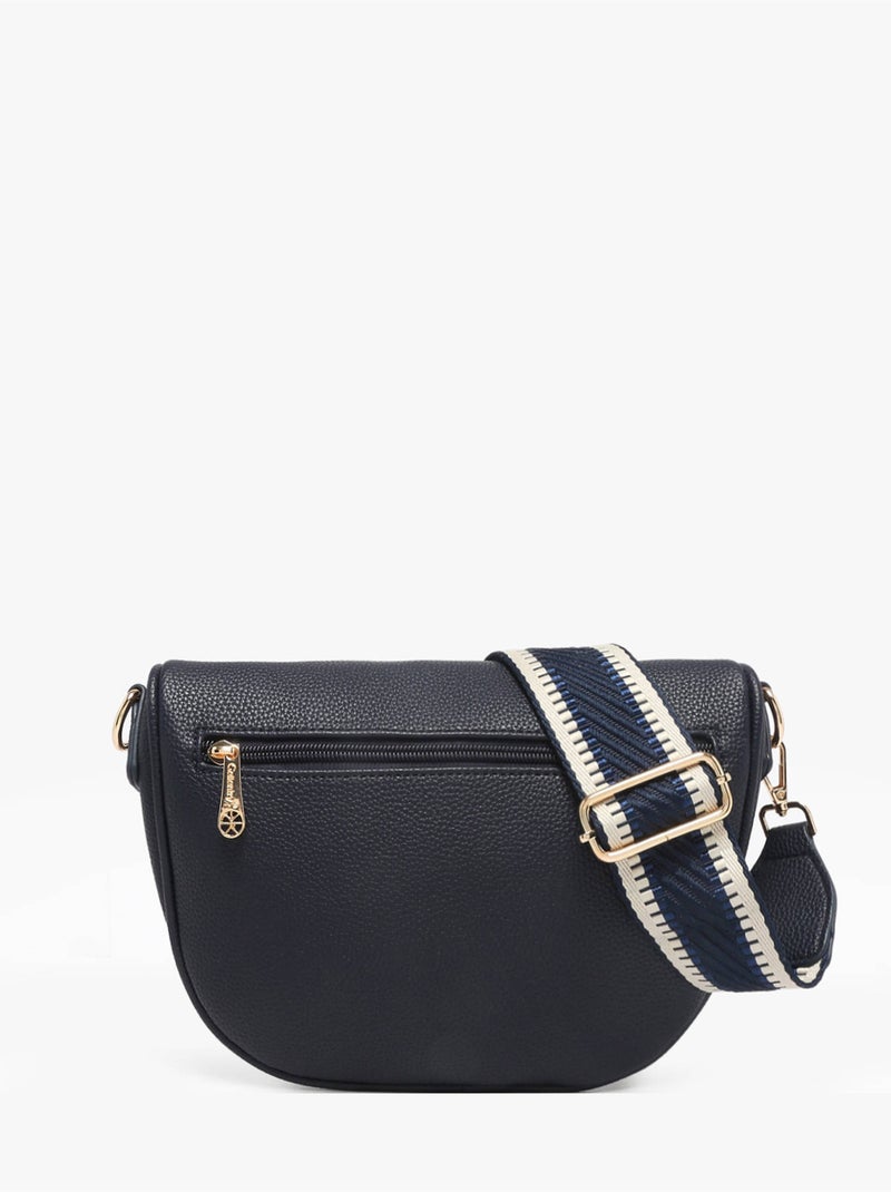 Sac banane sangle gallantry toile enduite Bleu Noir - Kiabi