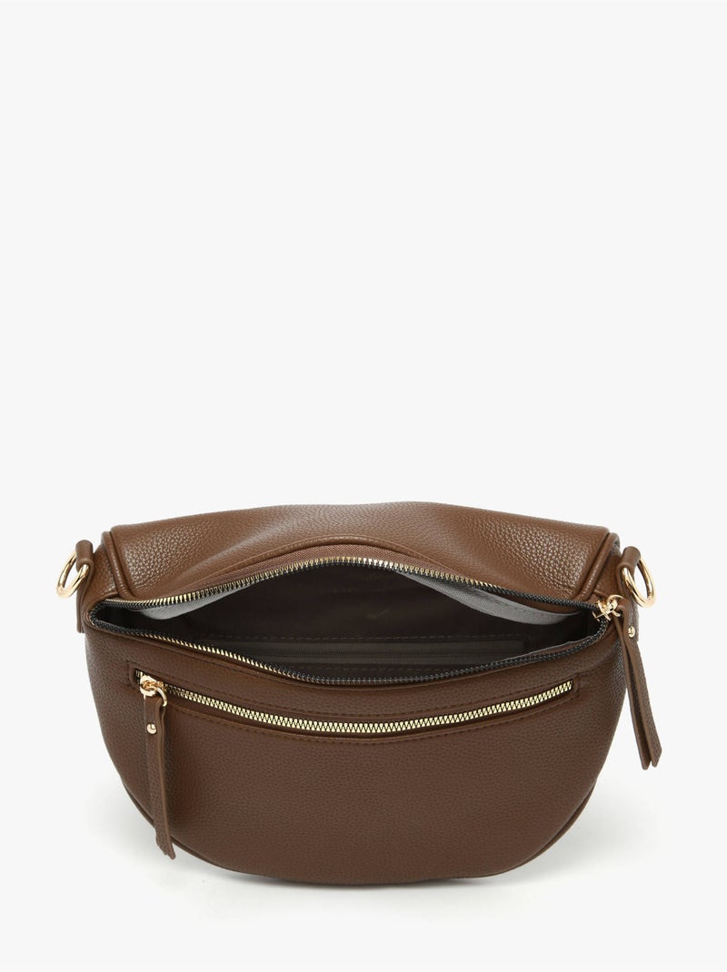 Sac banane sangle gallantry toile enduite Marron caramel - Kiabi