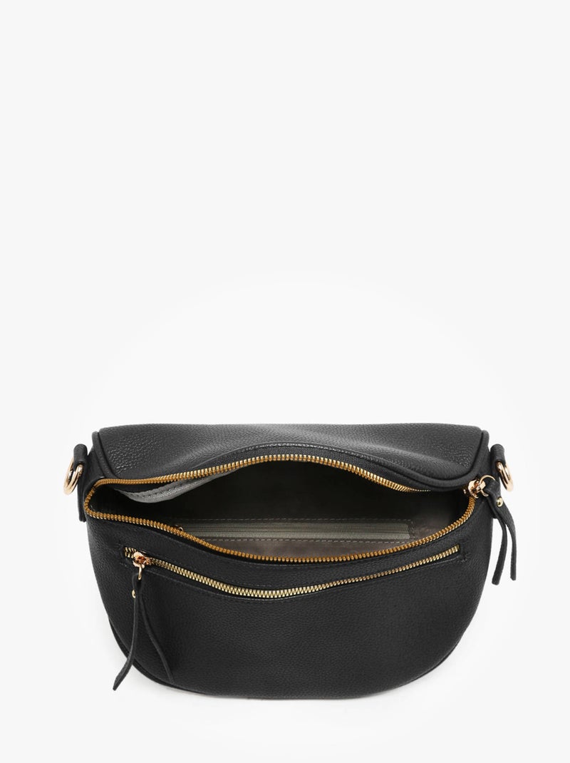 Sac banane sangle gallantry toile enduite Noir - Kiabi