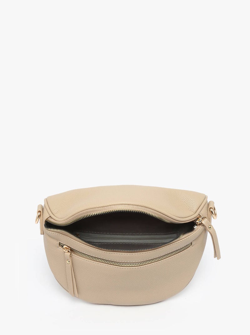 Sac Banane Sangle Miniprix Toile Enduite Taupe - Kiabi