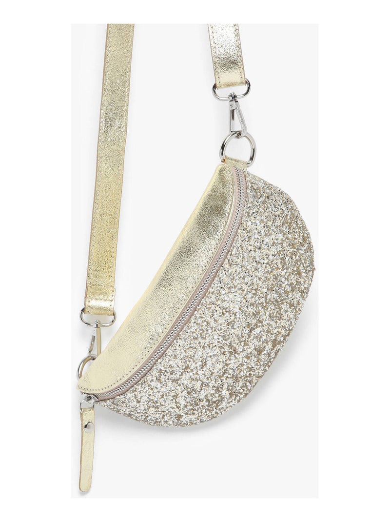 Sac Banane Star Cuir Milano Synthetique Garni Cuir Doré/or - Kiabi