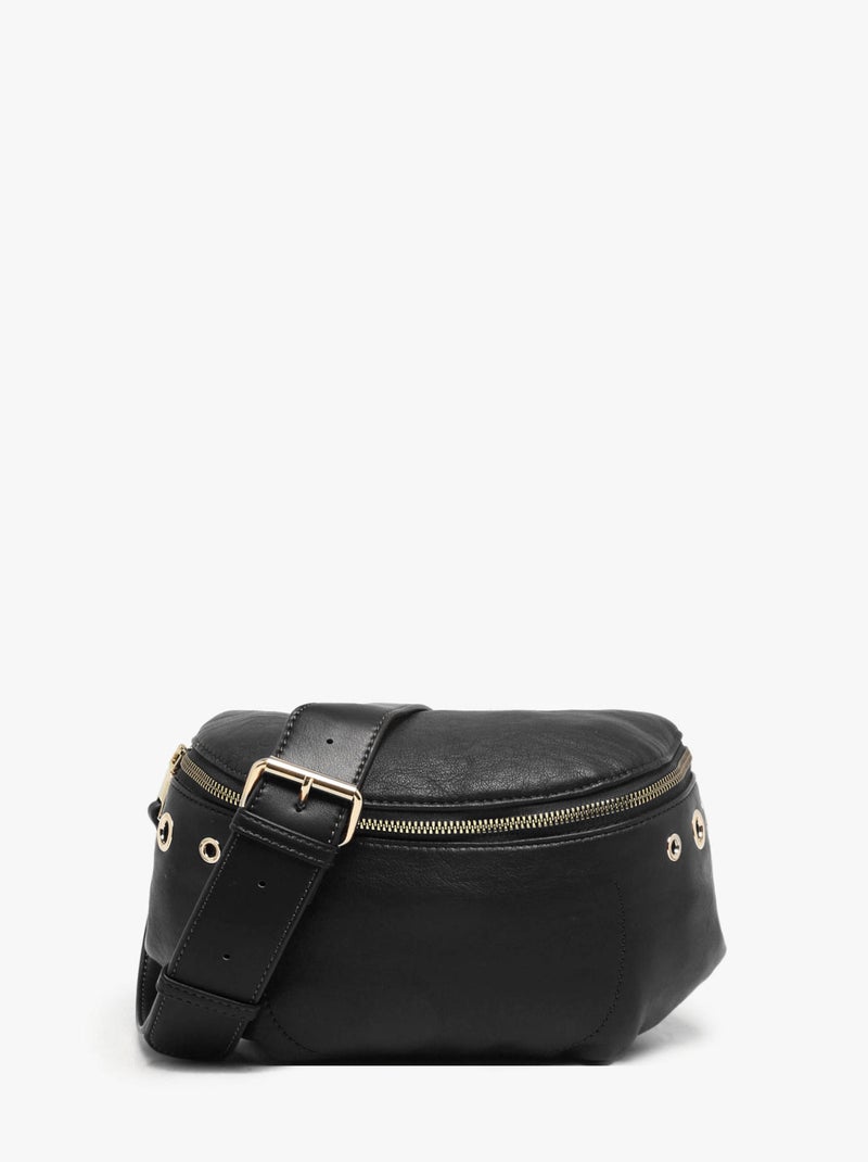 Sac Banane Torrow Toile Enduite Noir - Kiabi