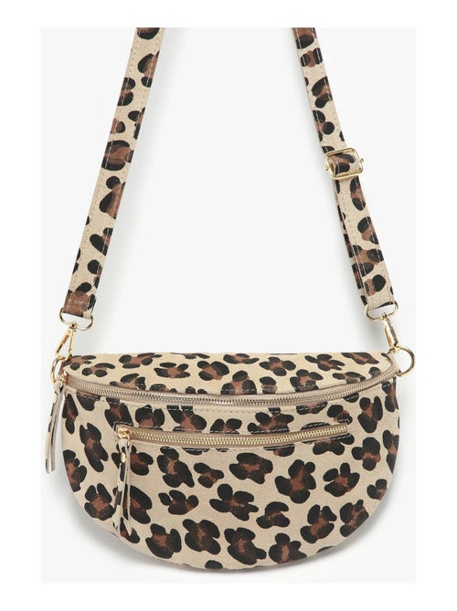 Sac Banane Velvet Leopardo Cuir Milano Cuir De Vachette - Kiabi