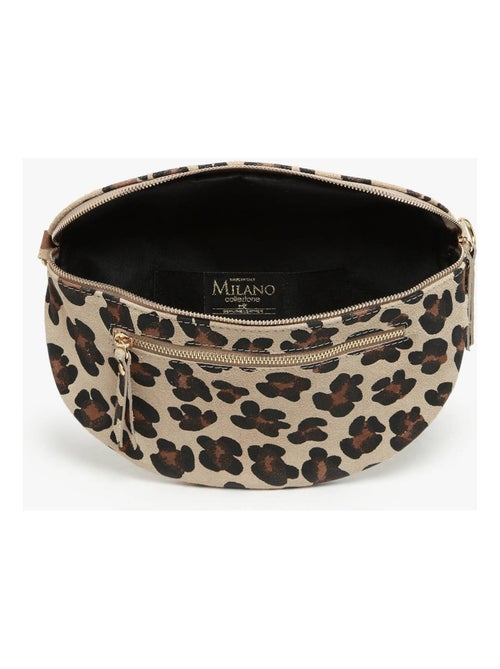 Sac Banane Velvet Leopardo Cuir Milano Cuir De Vachette - Kiabi