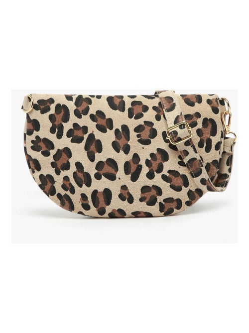 Sac Banane Velvet Leopardo Cuir Milano Cuir De Vachette - Kiabi