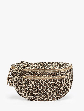 Sac Banane Velvet Leopardo Cuir Milano Cuir De Vachette