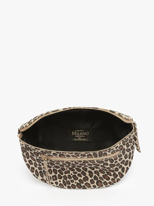 Sac Banane Velvet Leopardo Cuir Milano Cuir De Vachette - Kiabi