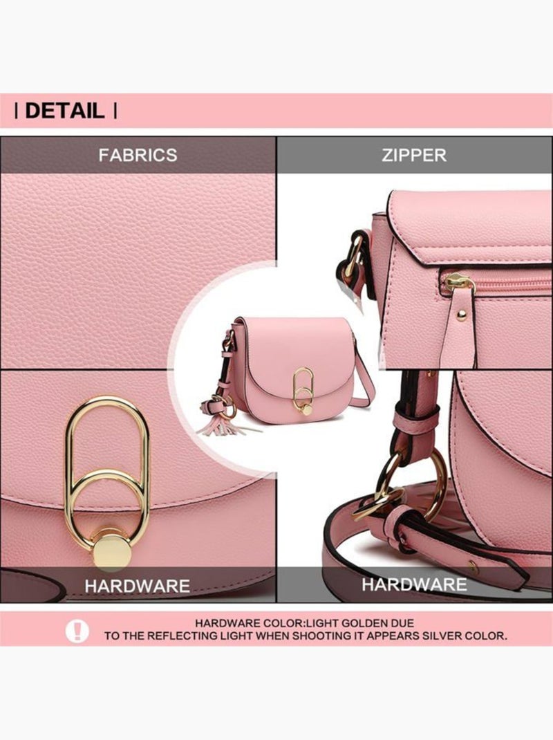 Sac bandoulière à franges bretelles amovibles 22x8x18 cm - miss lulu Rose - Kiabi