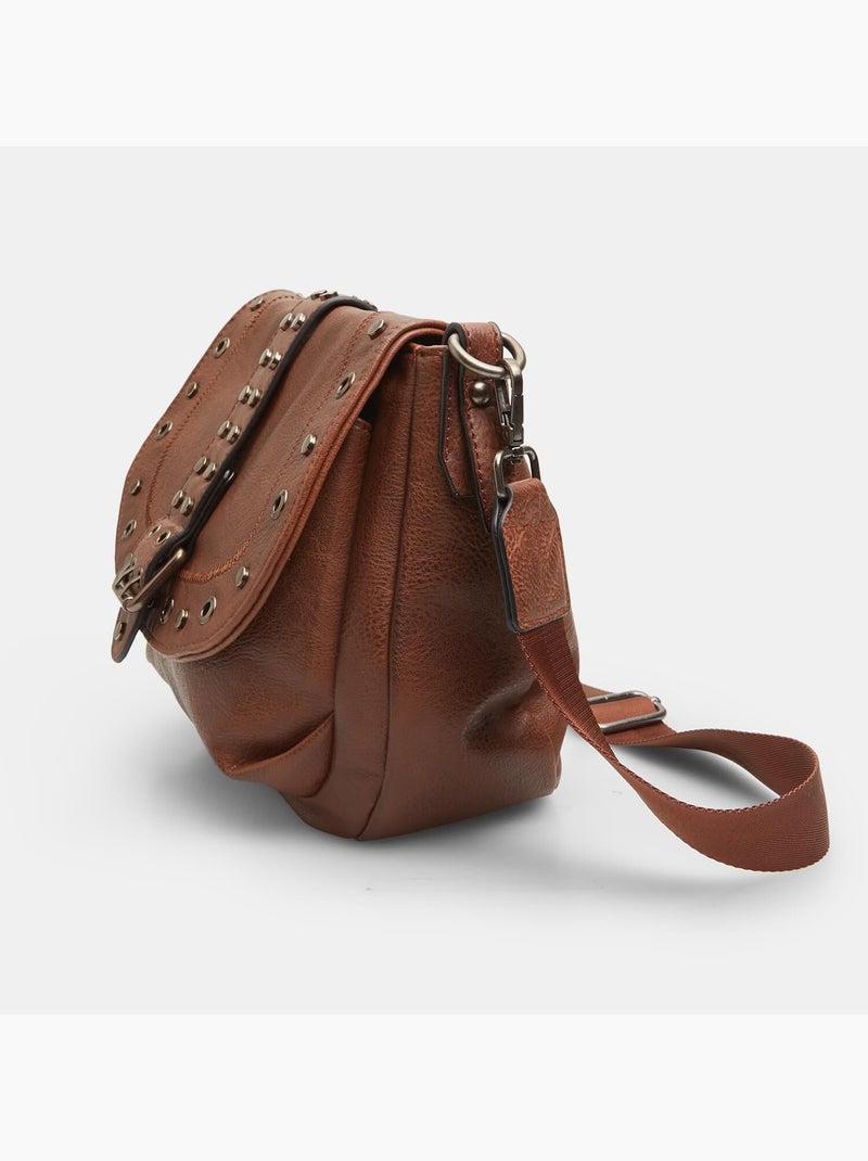 Sac bandoulière avec clous Bronze - Kiabi