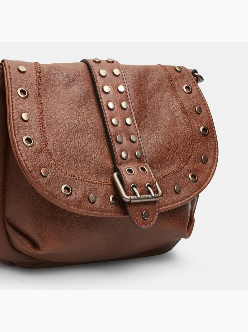 Sac bandoulière avec clous Bronze - Kiabi