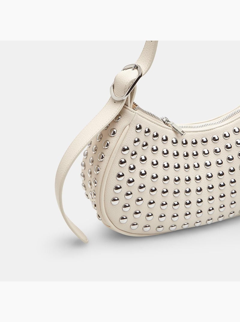 Sac bandoulière avec des clous Bata Blanc - Kiabi