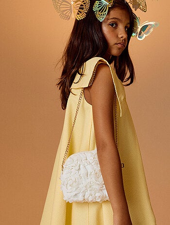 Sac Bandoulière avec Effet de Fleurs