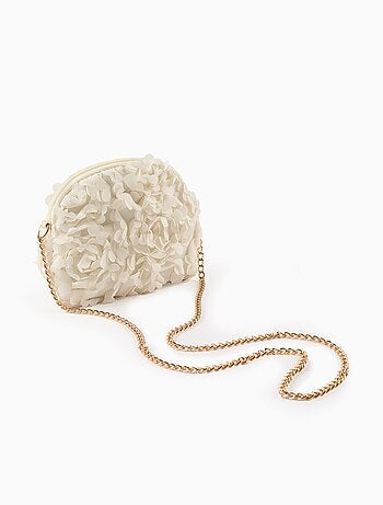 Sac Bandoulière avec Effet de Fleurs