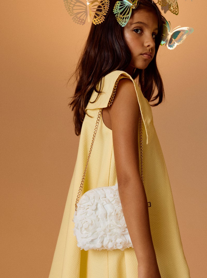 Sac Bandoulière avec Effet de Fleurs Blanc - Kiabi
