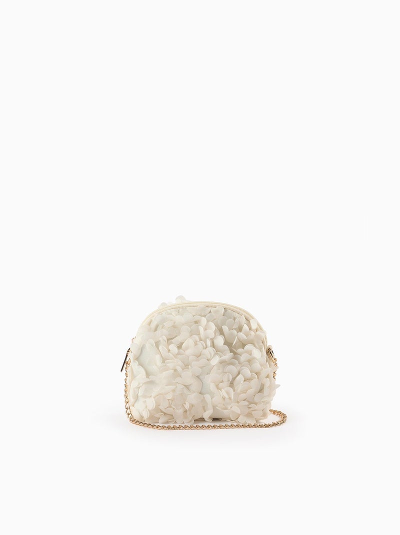 Sac Bandoulière avec Effet de Fleurs Blanc - Kiabi