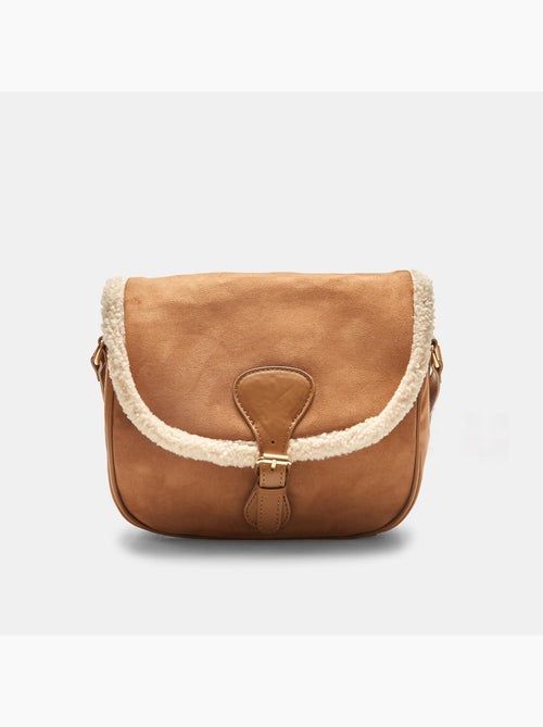 Sac bandoulière avec insert en fausse fourrure - Kiabi