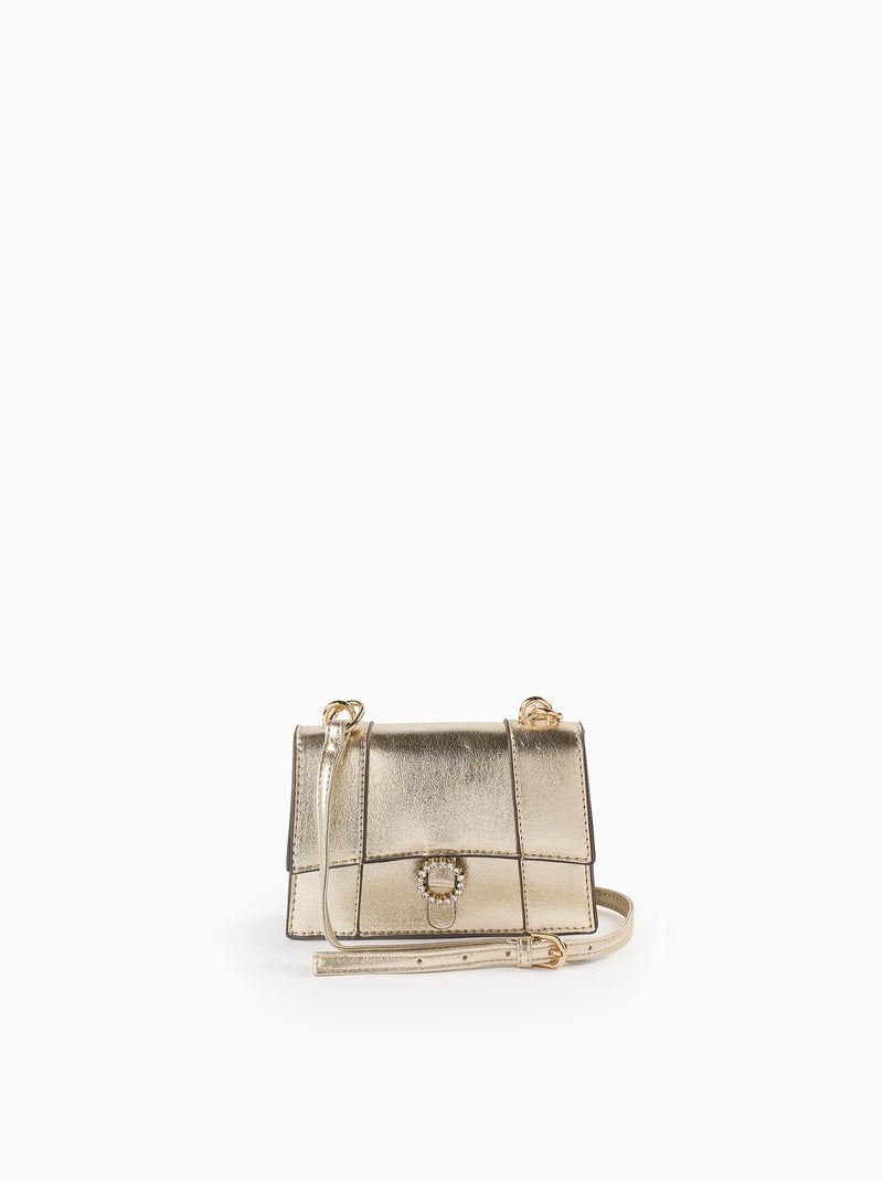 Sac Bandoulière avec Strass Doré/or - Kiabi