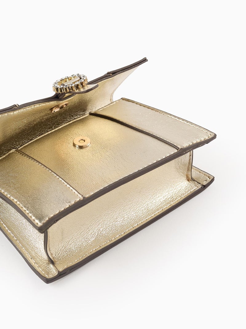 Sac Bandoulière avec Strass Doré/or - Kiabi