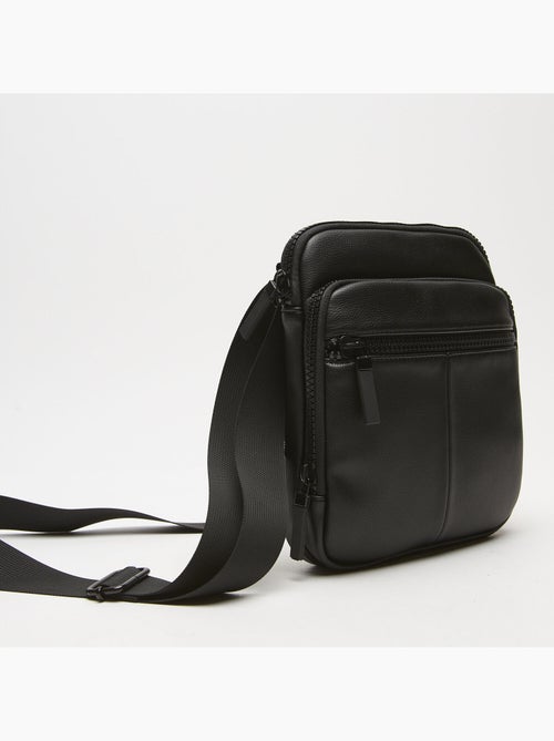 Sac bandoulière avec triple zip - Kiabi