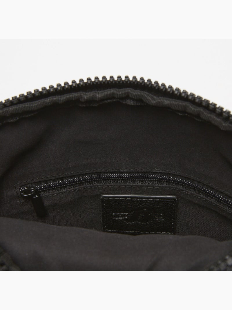 Sac bandoulière avec triple zip Noir - Kiabi