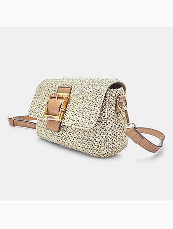 Sac bandoulière BATA en raphia