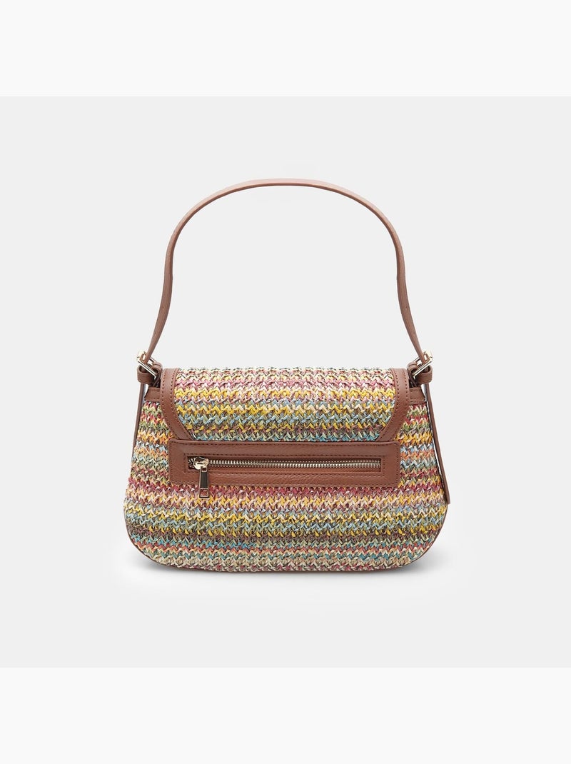 Sac bandoulière BATA en raphia Multicolore - Kiabi