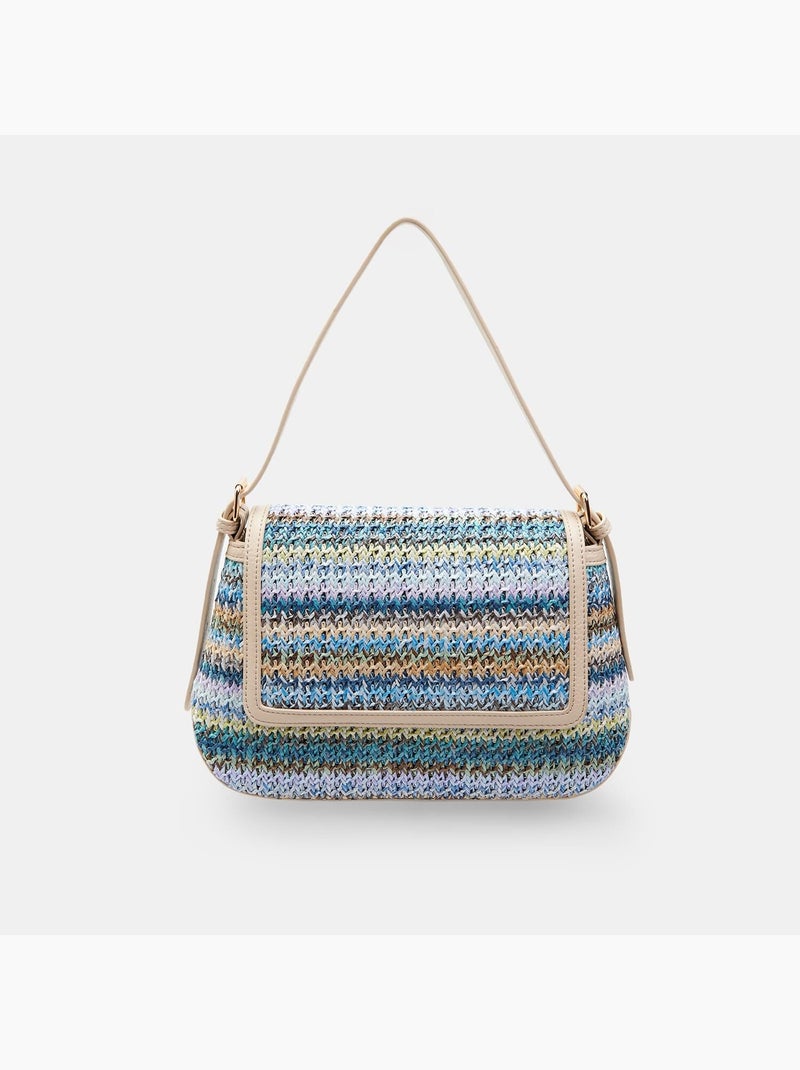 Sac bandoulière BATA en raphia Multicolore - Kiabi
