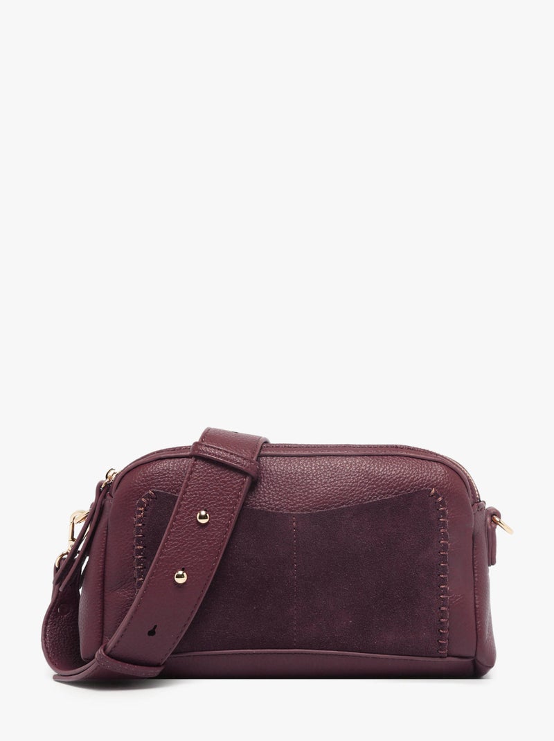Sac Bandoulière Brodery Torrow Cuir Garni Synthetique Rouge cerise - Kiabi