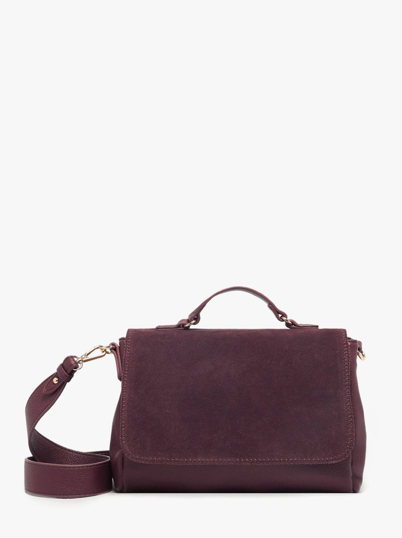 Sac Bandoulière Brodery Torrow Cuir Garni Synthetique Rouge cerise - Kiabi