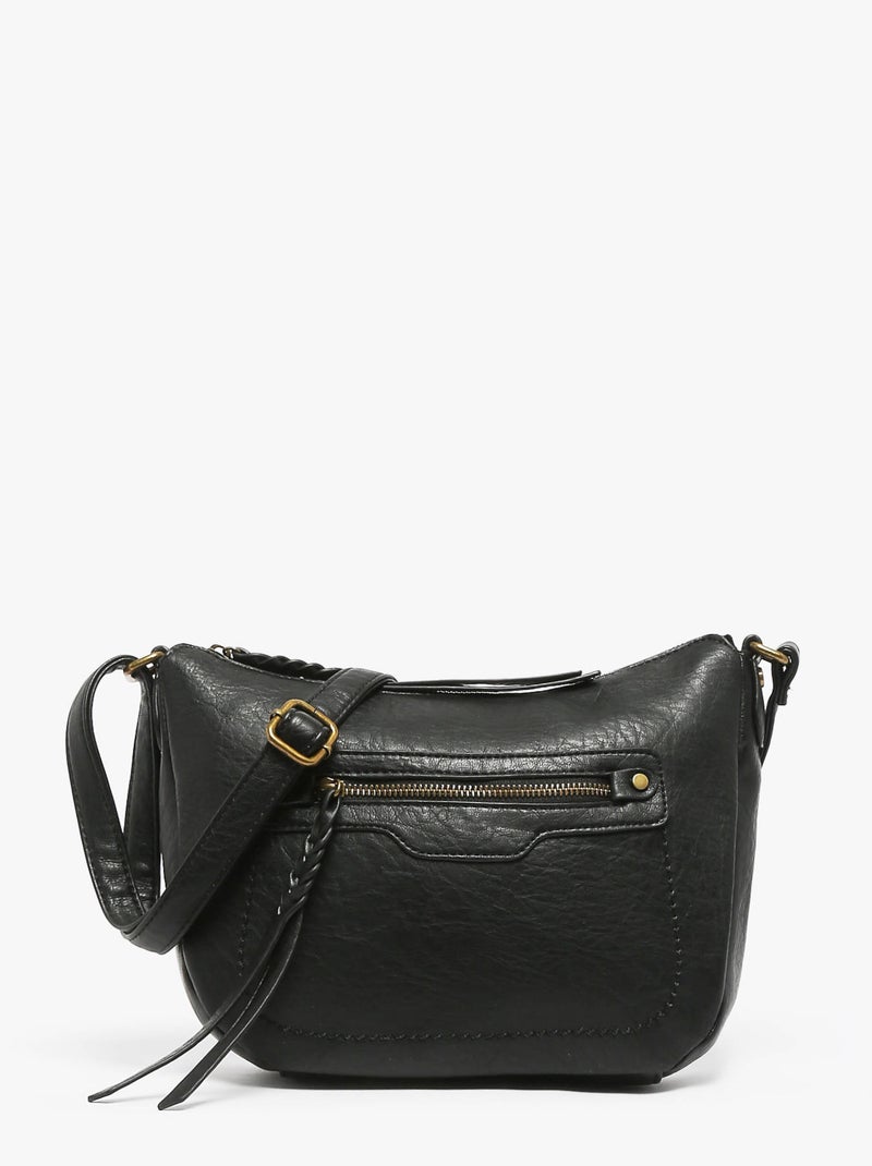 Sac Bandoulière Bubble Miniprix Toile Enduite Noir - Kiabi