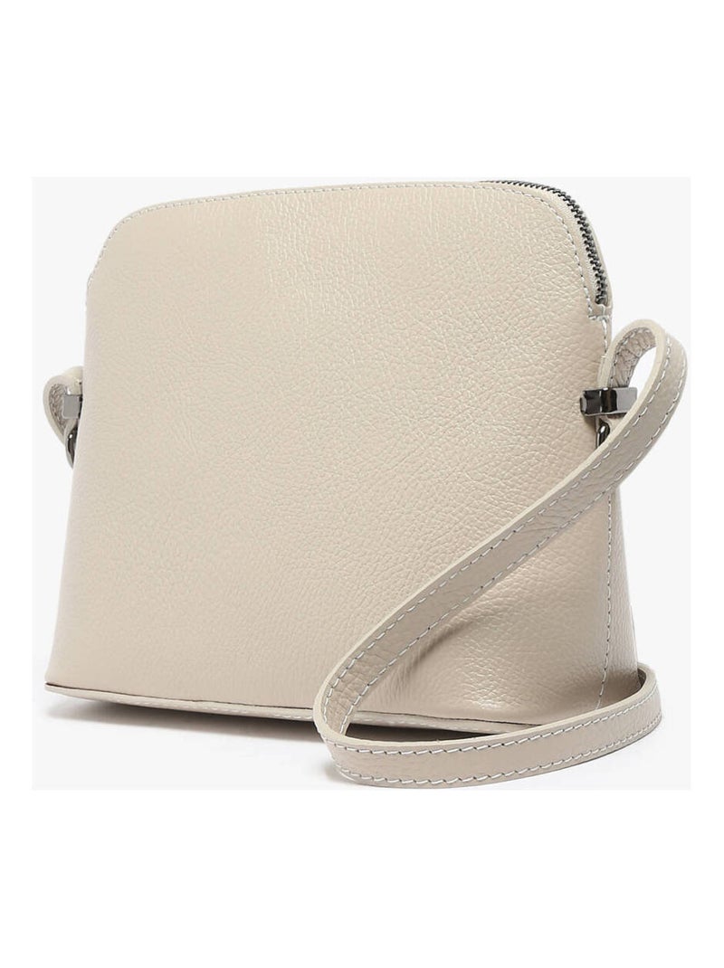 Sac Bandoulière Caviar Cuir Milano Cuir De Vachette Beige clair - Kiabi