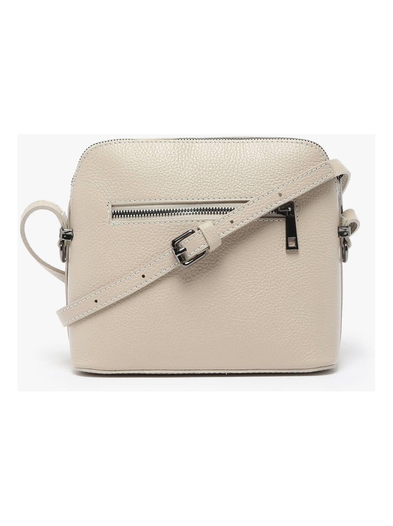 Sac Bandoulière Caviar Cuir Milano Cuir De Vachette Beige clair - Kiabi