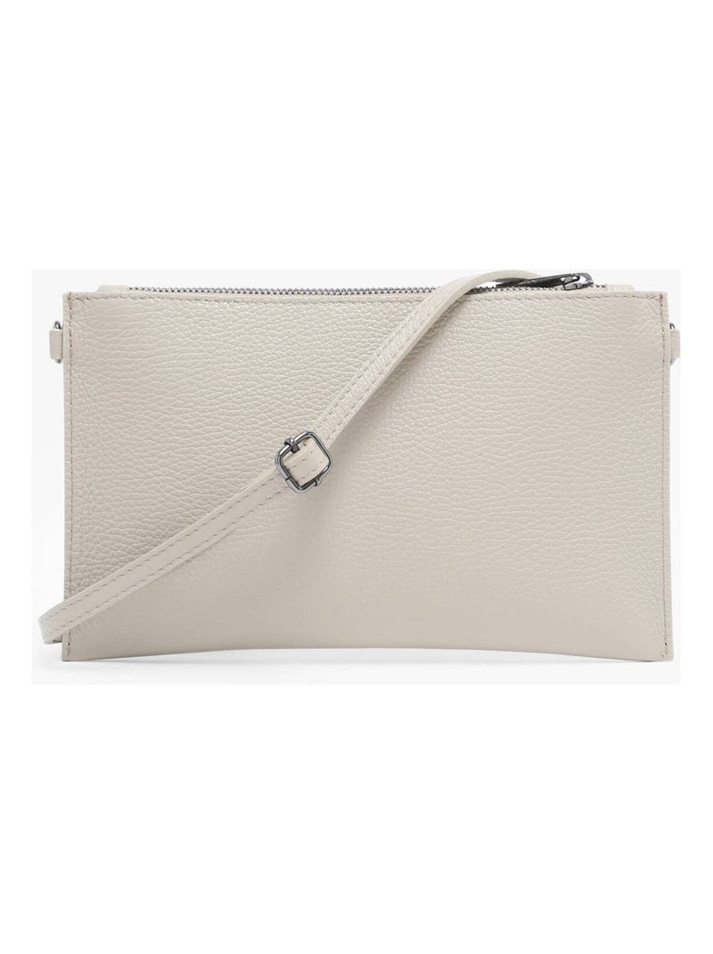 Sac Bandoulière Caviar Cuir Milano Cuir De Vachette Beige clair - Kiabi