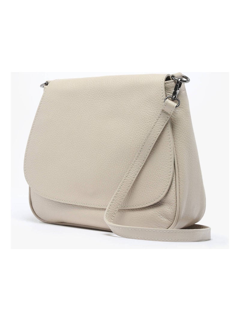 Sac Bandoulière Caviar Cuir Milano Cuir De Vachette Beige clair - Kiabi