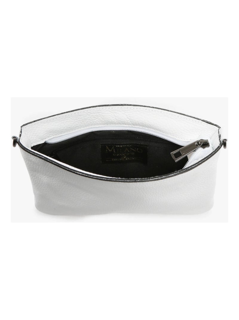 Sac Bandoulière Caviar Cuir Milano Cuir De Vachette Blanc Blanc Blanc - Kiabi