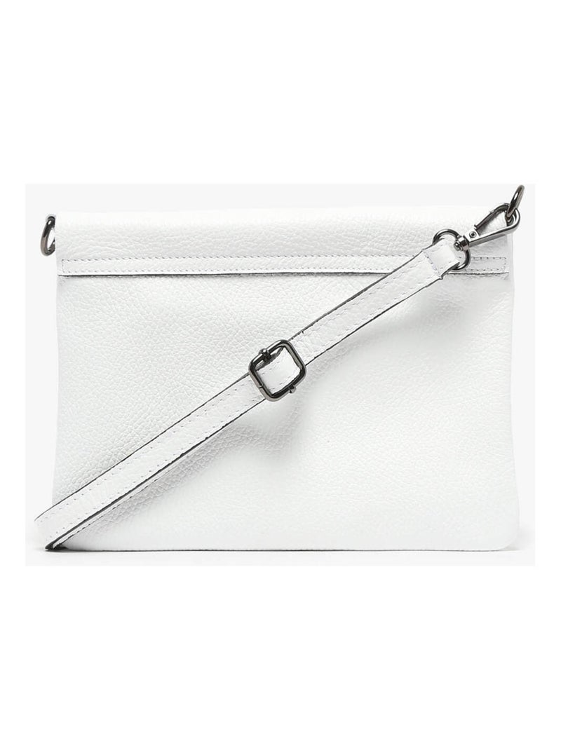 Sac Bandoulière Caviar Cuir Milano Cuir De Vachette Blanc Blanc Blanc - Kiabi