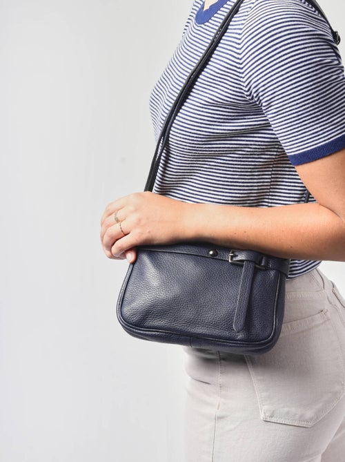 Sac Bandoulière Caviar Cuir Milano Cuir De Vachette - Kiabi
