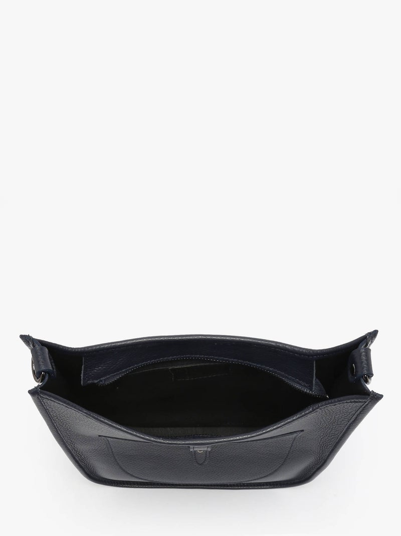 Sac Bandoulière Caviar Cuir Milano Cuir De Vachette Bleu électrique - Kiabi
