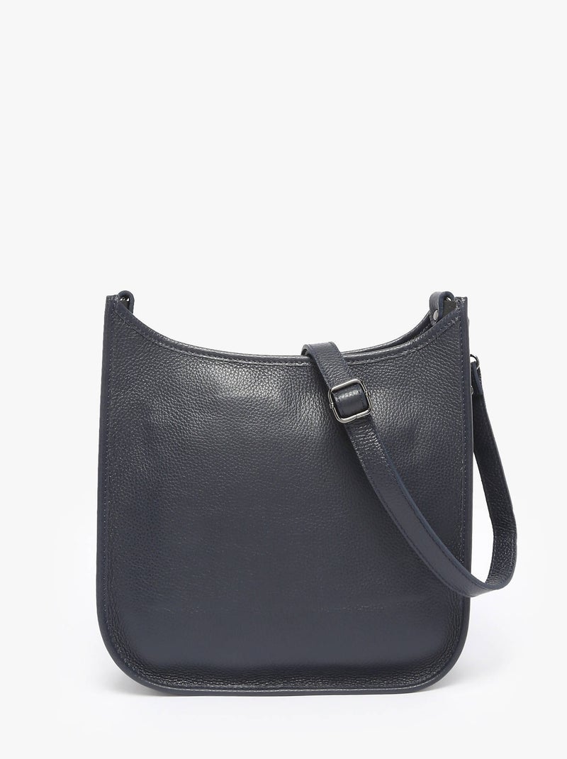 Sac Bandoulière Caviar Cuir Milano Cuir De Vachette Bleu électrique - Kiabi