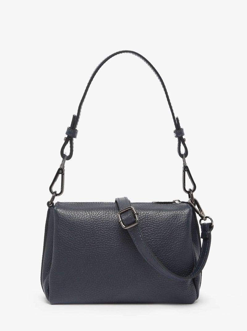 Sac Bandoulière Caviar Cuir Milano Cuir De Vachette Bleu électrique - Kiabi