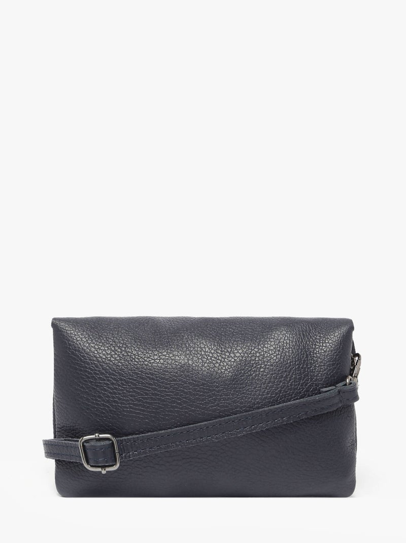 Sac Bandoulière Caviar Cuir Milano Cuir De Vachette Bleu électrique - Kiabi