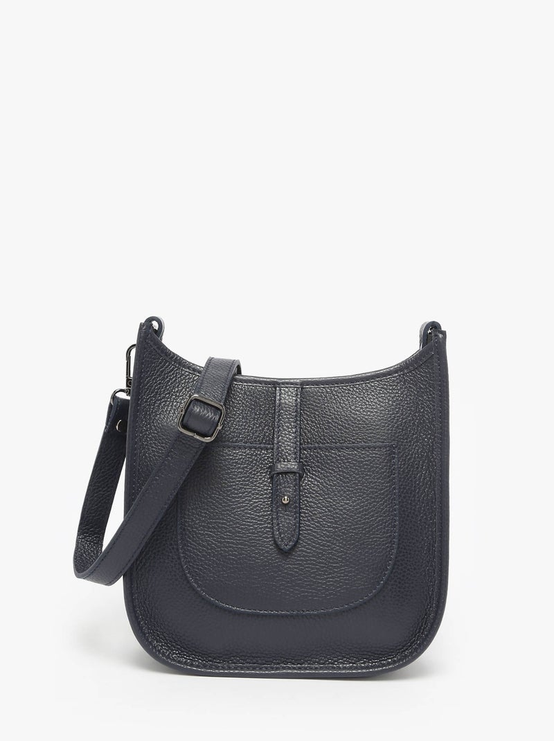 Sac Bandoulière Caviar Cuir Milano Cuir De Vachette Bleu électrique - Kiabi