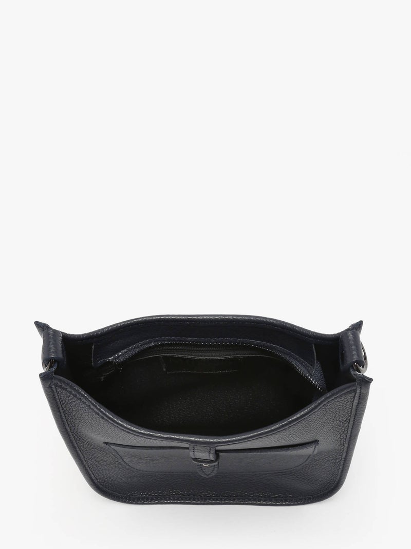 Sac Bandoulière Caviar Cuir Milano Cuir De Vachette Bleu électrique - Kiabi
