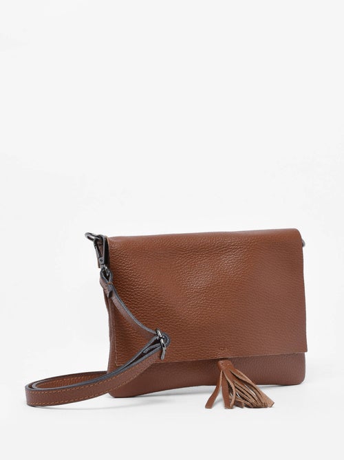 Sac Bandoulière Caviar Cuir Milano Cuir De Vachette - Kiabi