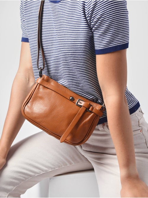 Sac Bandoulière Caviar Cuir Milano Cuir De Vachette - Kiabi