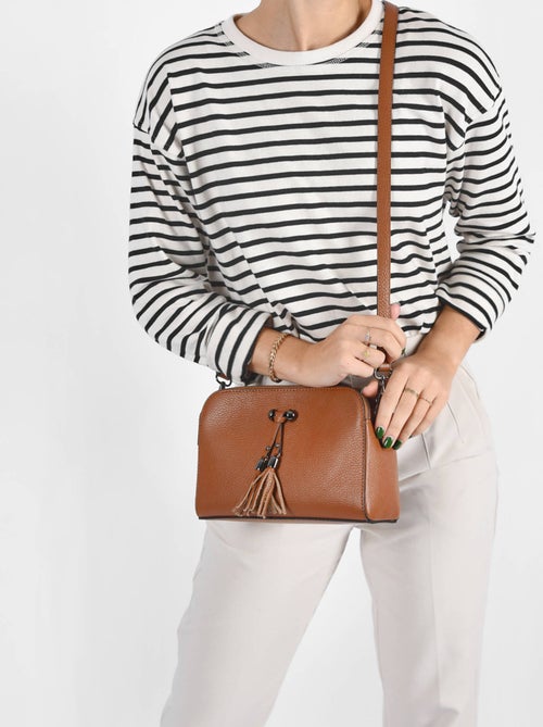 Sac Bandouliere Caviar Cuir Milano Cuir De Vachette - Kiabi