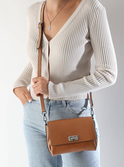 Sac Bandoulière Caviar Cuir Milano Cuir De Vachette - Kiabi
