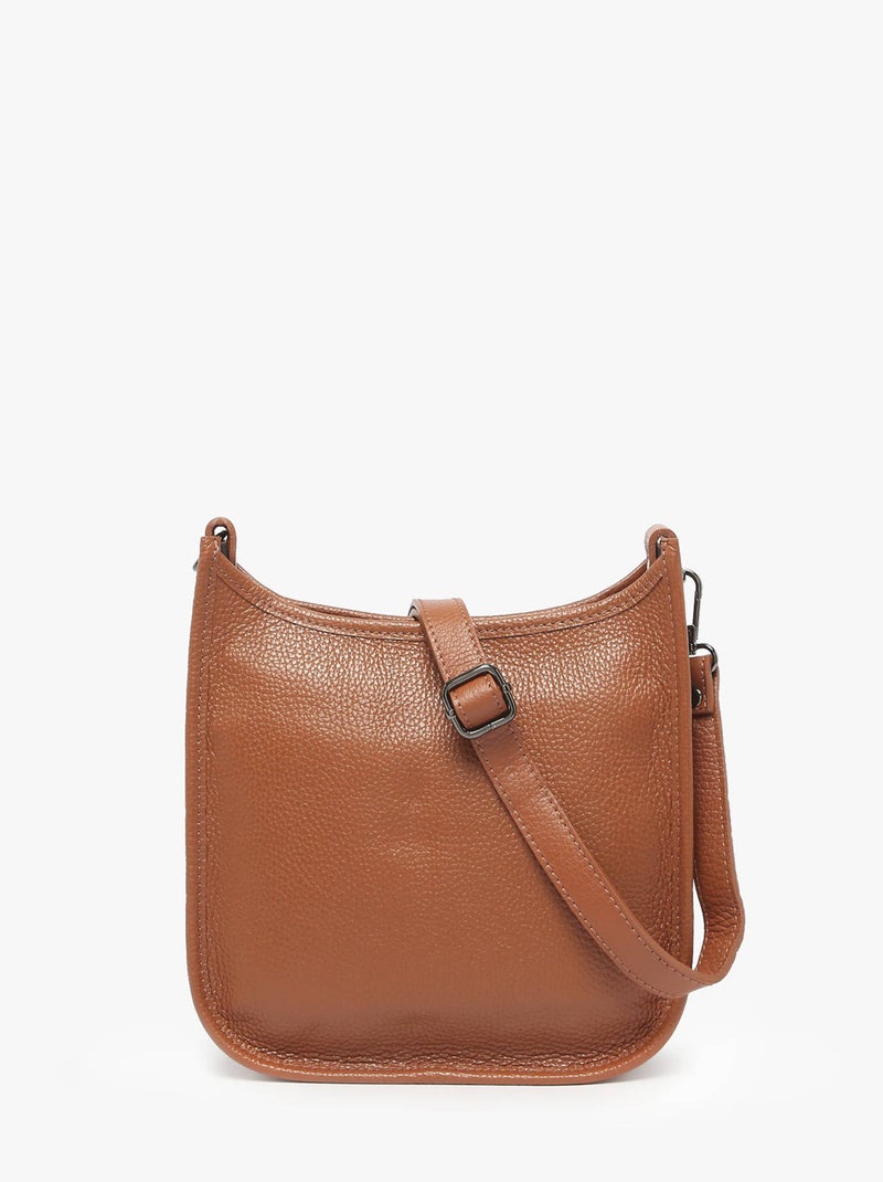 Sac Bandoulière Caviar Cuir Milano Cuir De Vachette Marron tabac - Kiabi