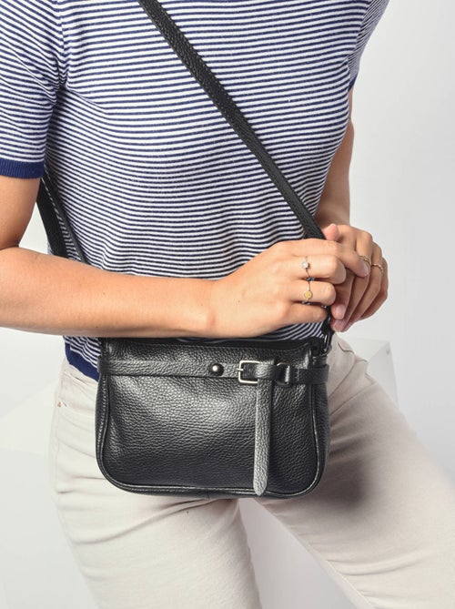 Sac Bandoulière Caviar Cuir Milano Cuir De Vachette - Kiabi