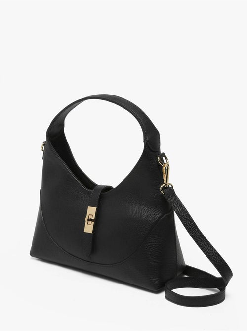 Sac bandoulière caviar cuir milano cuir de vachette - Kiabi Sac bandoulière caviar cuir milano cuir de vachette - Kiabi
